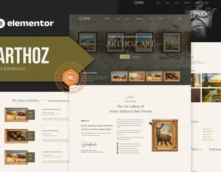 Arthoz – Art Exhibition Elementor Template kit