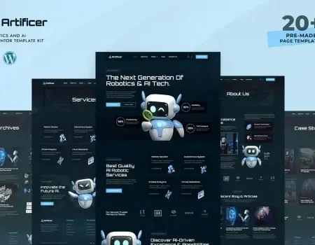 Artificer – Robotics & AI Elementor Pro Template Kit