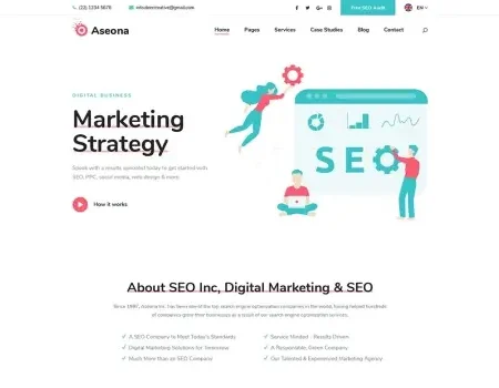 Aseona | SEO Digital Marketing Elementor Template Kit