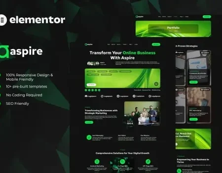 Aspire – SEO & Digital Marketing Elementor Template Kit