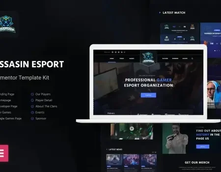 Assasin | eSport & Gaming Elementor Template Kit