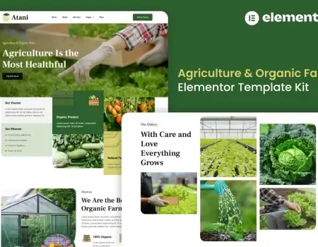 Atani – Agriculture & Organic Farm Elementor Pro Template Kit
