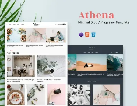 Athena – Minimal Blog/Magazine HTML Template