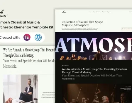 Atmosh – Classical Music & Orchestra Elementor Template Kit