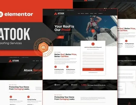 Atook – Roofing Services Elementor Template Kit