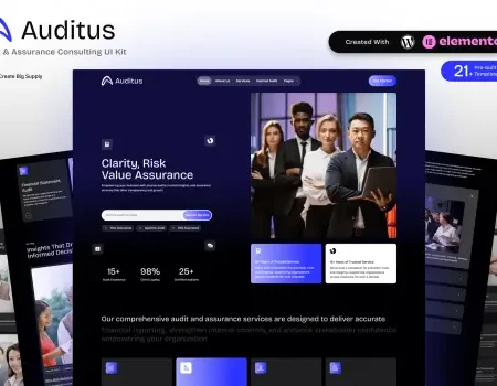 Auditus – Audit & Assurance Consulting Elementor Template Kit