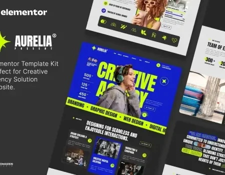 Aurelia – Creative Agency Elementor Template Kit