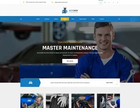 Automov – Car Repair, Auto Car Services HTML Template