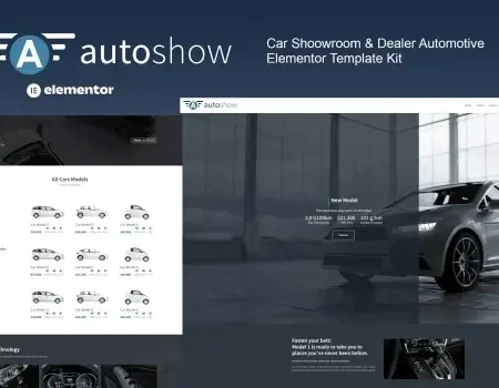 AutoShow – Car Shoowroom & Dealer Elementor Template Kit
