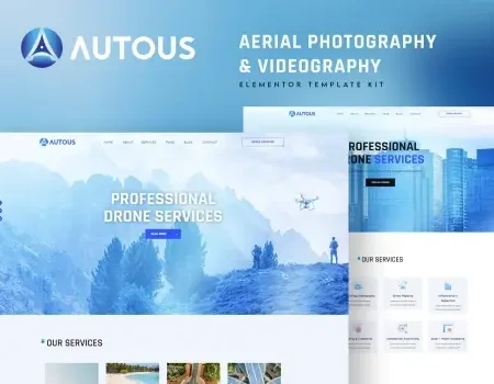 Autous – Aerial Photography & Videography Elementor Template Kit