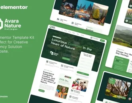 Avara – Nature Cottages Elementor Template Kit
