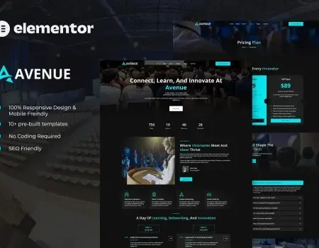 Avenue – Event & Conference Elementor Template Kit