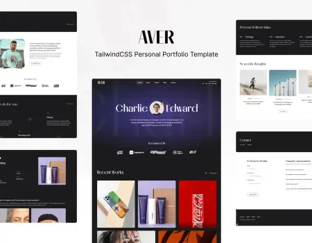 Aver – Personal Portfolio and Blog Template