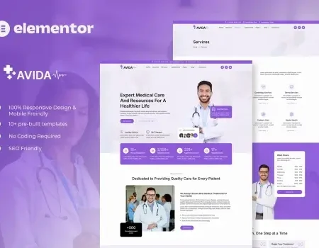 Avida – Health & Medical Elementor Template Kit