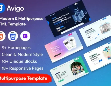 Avigo – Multipurpose Business HTML Template