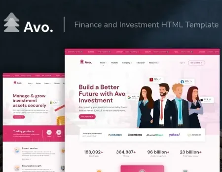 Avo – Finance and Investment HTML Template