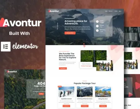 Avontur – Modern Tour & Travel Elementor Template Kit