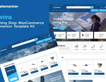 Awima – Fishing Shop & Store WooCommerce Elementor Pro Template Kit