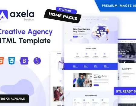 Axela – Creative Agency & Portfolio HTML Template