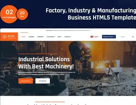 Axima – Factory and Industry HTML5 Template