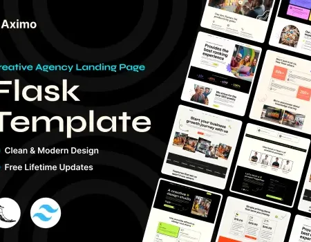 Aximo – Flask – Creative Agency Tailwind Template