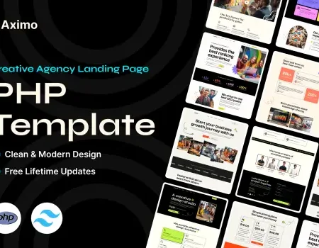 Aximo – PHP – Creative Agency Tailwind Template