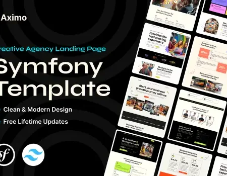 Aximo – Symfony Creative Agency Tailwind Template