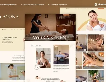 Ayora – Spa & Wellness Elementor Pro Template Kit
