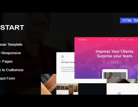 B-Start – Startup HTML Template