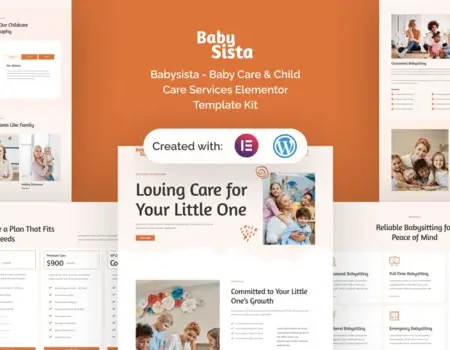 Babysista – Baby Care & Child Care Services Elementor Template Kit