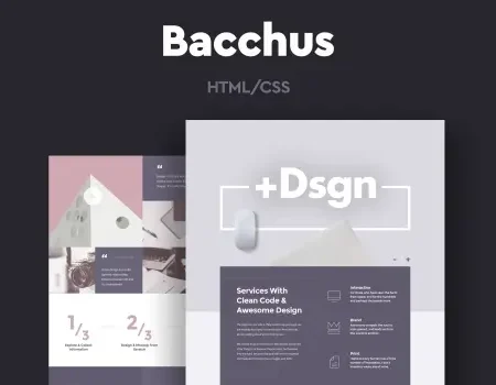 Bacchus – One Page HTML Template