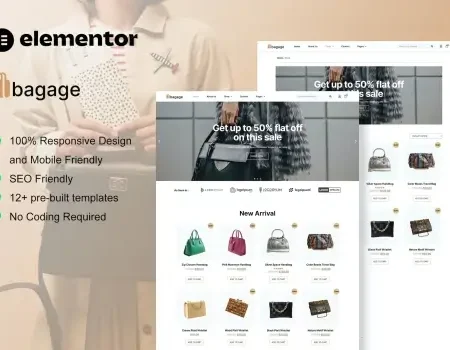 Bagage – Woocommerce Bag Store Elementor Pro Template Kit