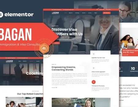 Bagan – Immigration & Visa Consulting Elementor Template Kit