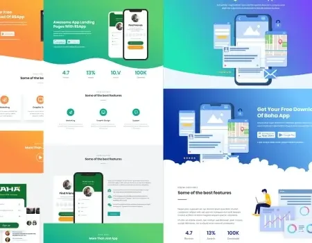 Baha – Apps Landing Elementor Template Kit