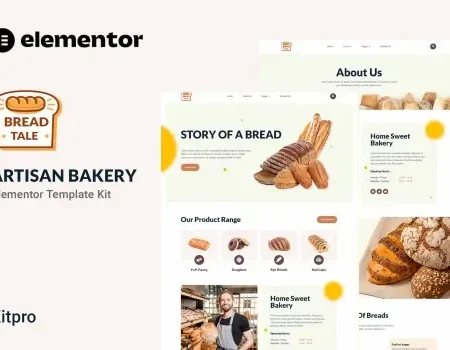 Baketale – Artisan Bakery Elementor Template Kit