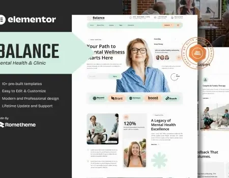 Balance – Mental Health Clinic Elementor Template Kit