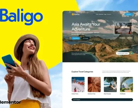 Baligo – Asian Travel Agency Elementor Kit Template