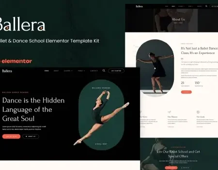 Ballera – Ballet & Dance School Elementor Template Kit
