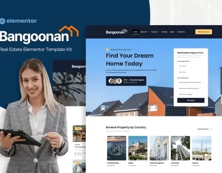 Bangoonan – Real Estate & Property Elementor Template Kit