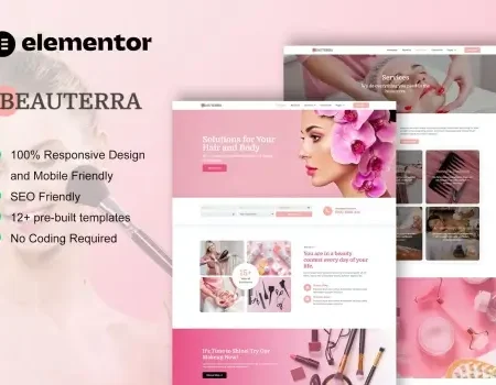 Beauterra – Makeup Artist & Beauty Salon Elementor Pro Template Kit