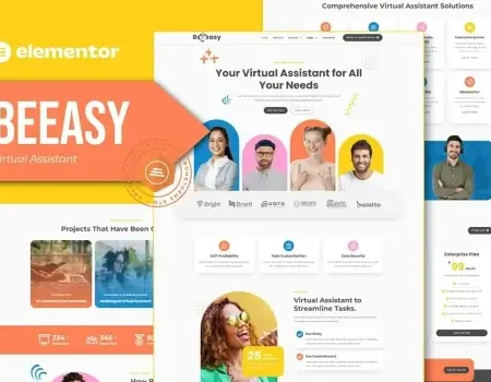 Beeasy – Virtual Assistant Elementor Pro Template Kit