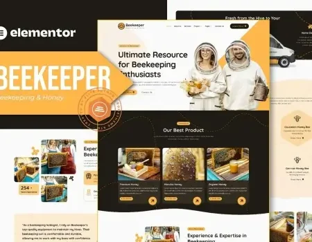 Beekeeper – Beekeeping & Honey Elementor Template Kit