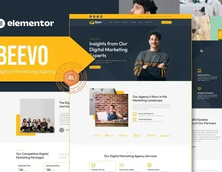 Beevo – Digital Marketing Agency Elementor Template Kit