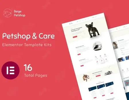 Beige – Pet Shop Woocommerce Elementor Template Kit