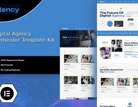 Bency – Digital Agency Elementor Template Kit