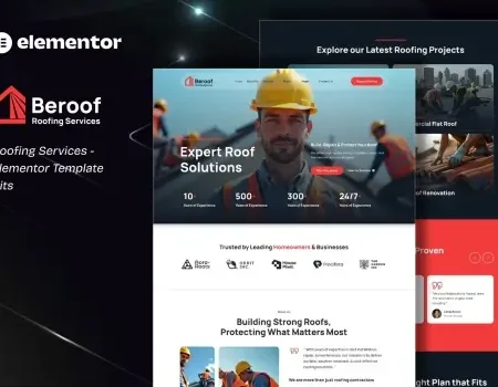 Beroof – Roofing Services Elementor Template Kit