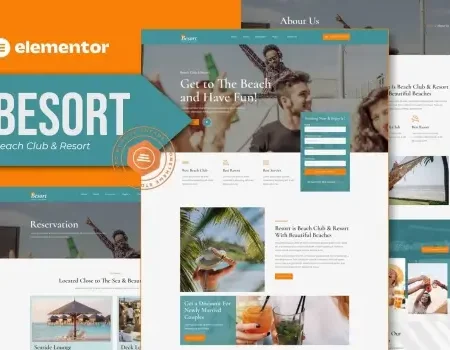 Besort – Beach Club & Resort Elementor Template Kit