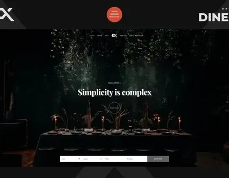 Dinex – One Page Restaurant Template
