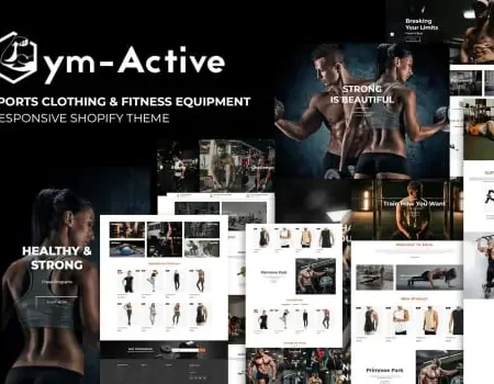 Gym Active – Sports Clothing & Fitness Equipment | Shopify theme