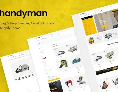 Handyman Plumber, Construction Tools Shopify Theme